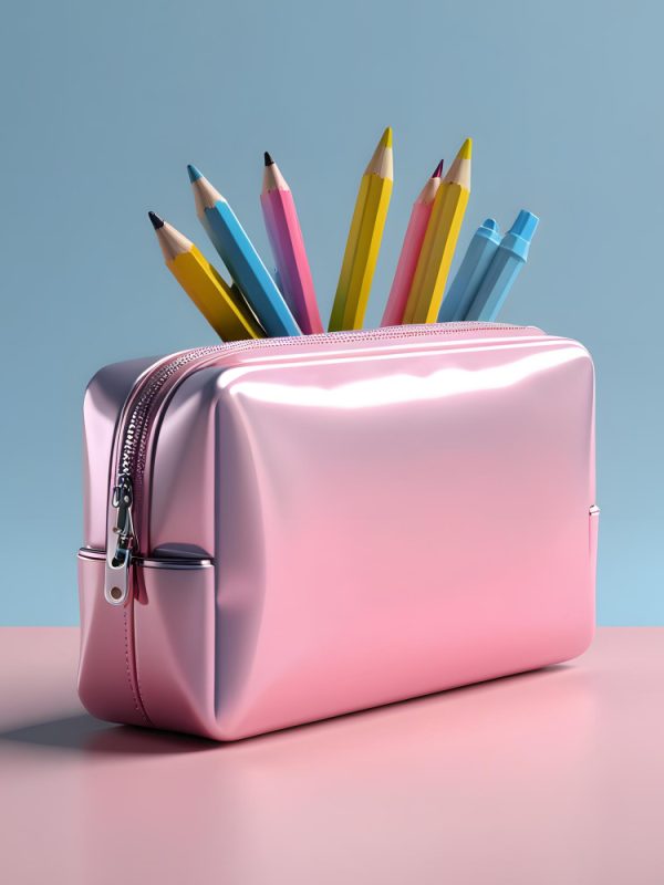 Trousse de toilette cabine transparente avec flacons 100 m