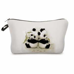 Trousse panda illustration présentée sur fond blanc