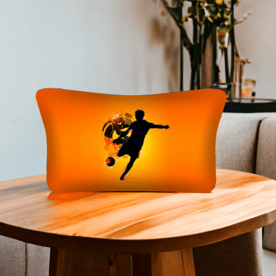 Trousse foot en polyester avec imprimé de joueur