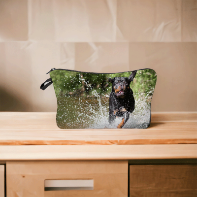 Trousse chien avec design de Rottweiler en polyester